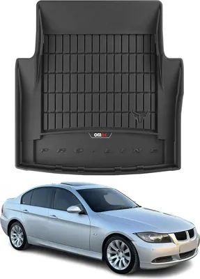 Image de OMAC Tapis de coffre caoutchouc pour BMW Série 3 E90 Berline 2004-2011 Noir