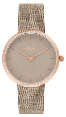 Produktbild von s.Oliver Damen Uhr Armbanduhr Edelstahl IP Rose Textil 2037708