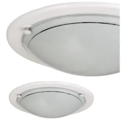 Image de Plafond verre 28,5 cm E27 1x60W blanc rond Ufo 5101 Rabalux