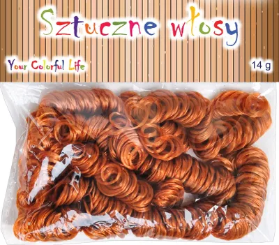Immagine prodotto di Capelli artificiali castani di alta qualità per decorazioni 14g