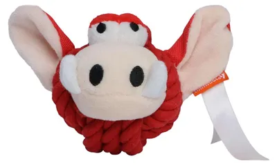 Image de Mbw - Jouet à cordes pour chiens « MiniFeet », sanglier LT3482 (taille unique) (rouge)