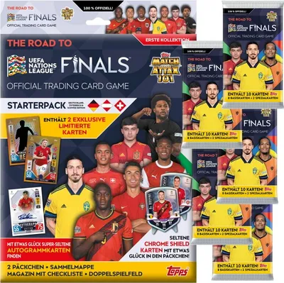 Produktbild von Road to 2022 UEFA Nations League Trading Cards - 1 Starter + 5 Booster