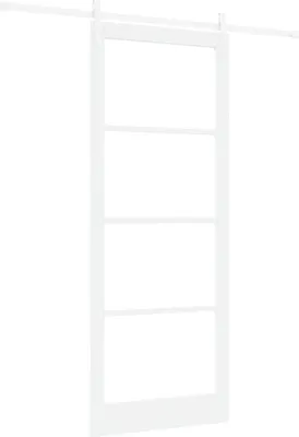Immagine prodotto di vidaXL Porta scorrevole ORKDAL Bianca 93 x 232 cm in legno massello di pino e vetro