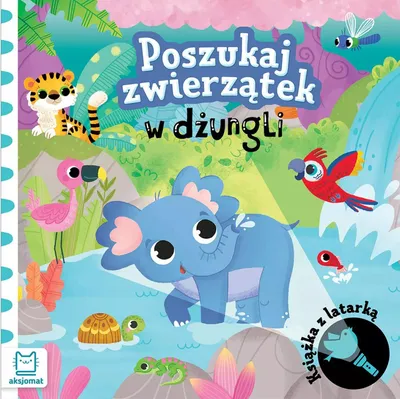 Obrázok produktu pre AKSJOMAT Poszukaj zwierzątek w dżungli. Książka z latarką 40232