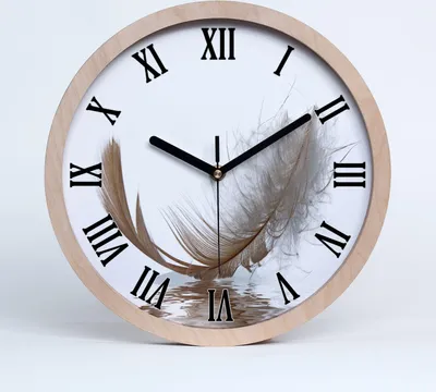 Produktbild von Holzuhr 30fi cm wanduhr - schwarze Spitzen - Feder Wasser