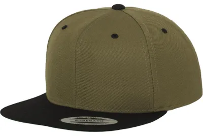 Image de Yupoong 2 Tone Snapback Cap olivgrün/schwarz Uni