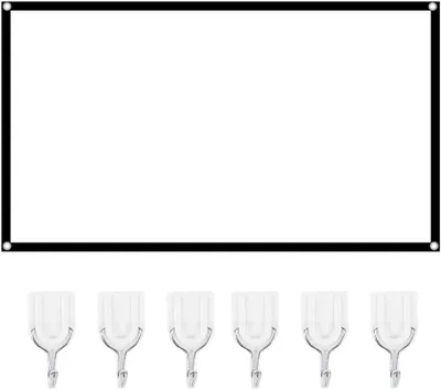 Produktbild von Projektionsleinwand 60 Zoll, faltbar und tragbar, HD Polyester, fuer Zuhause oder Buero