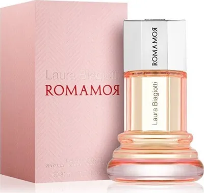 Obrázek produktu pro Laura Biagiotti RomamoR, Ženy, 100 ml, Nedoplnitelná lahvička, Bobule, Ostružina, Jasmín, Magnoliová, Pomerančový květ, Kašmírové dřevo, Pačuli, Vanilka