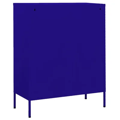 Image de Armoire à outils "Hagenbach" en acier bleu marine. Dimensions (L/L/H) 80x35x101 cm