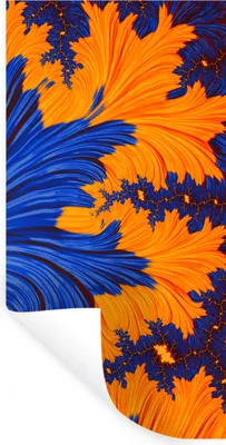 Produktbild von MuchoWow® Wandtattoo Wandsticker Wandaufkleber Blätter - Kunst - Psychedelisch 40x80 cm Selbstklebend und Repositionierbar - Repositionierbar - Wasser abweisend