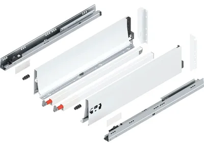 Produktbild von Blum Tandembox antaro D-Reling(K) Schubladenschienen-Set | 1 Paar, 30kg 500mm | Vollauszug Blumotion, seidenweiß