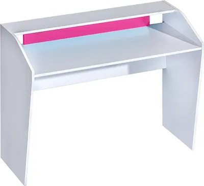 Produktbild von Kinderzimmer - Schreibtisch Frank 09, Farbe: Weiß / Rosa - 91 x 120 x 50 cm (H x B x T)