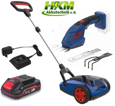 Produktbild von Güde Rasenmäher ERM 18 V, Gras + Strauchschere, Akku 2.0 Ah / Ladegerät)