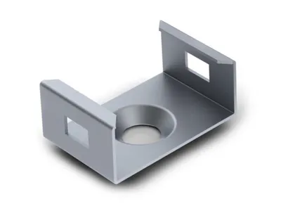 Image de Support De Montage Pour Profilé Pour Ruban Led Slimline 7 Mm - Acier à Ressort - Argent
