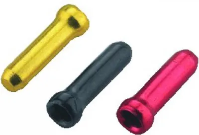 Produktbild von Jagwire Zugendhülsen Aluminium 1,8 mm - Gold/Schwarz/Rot Endhülsen für Innenz...