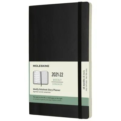 Obrázok produktu pre MOLESKINE 856316 MOLESKINE Buchkalender Wochenkalender Juli 2021-Dezember 2022 schwarz