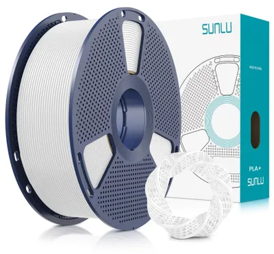 Immagine prodotto di Filamento SUNLU PLA+, 1,75 mm, filamento PLA Plus per stampante 3D, colore bianco, 1 kg