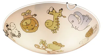 Produktbild von Kinder Deckenleuchte, Glas bunt, Tiermotive D 30 cm