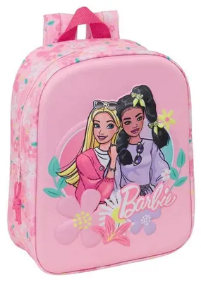 Immagine prodotto di Zaino Safta Barbie 3D, 6 litri, 27x22x10 cm, colore rosa, per bambini, taglia unica