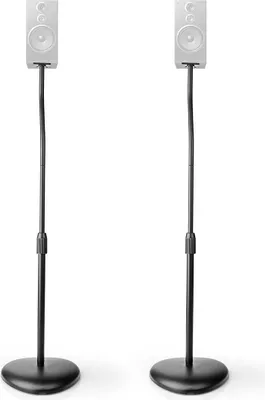 Produktbild von Lautsprecherhalterung | Kompatibel mit: Universal | Boden | 4,5 kg | Höhenverstellbar | ABS / Stahl | Schwarz