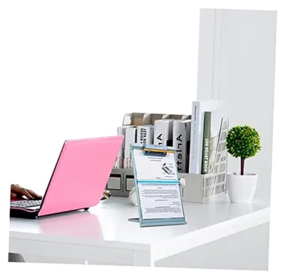 Produktbild von Buchständer aus Kunststoff für Dokumente und Bücher, tragbar und platzsparend