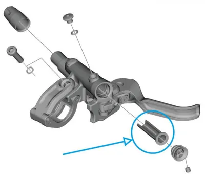 Produktbild von SHIMANO Membran BL-M4100 - Ersatzmembran für BL-M4100 Bremshebel, 11 g.