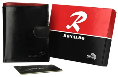 Produktbild von Ronaldo Herrenleder Brieftasche Nagyhalász Schwarz Rot universell