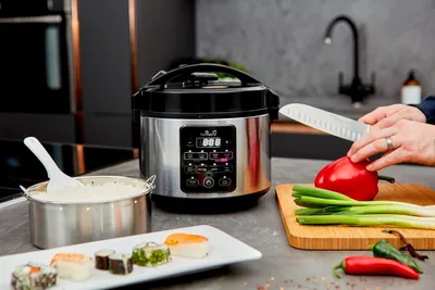 Obrázek produktu pro Vařič rýže - Keramická mísa - Pokročilá fuzzy logika - Kapacita 5,5 šálku - 5 funkcí vaření rýže - 3 multifunkce vaření
