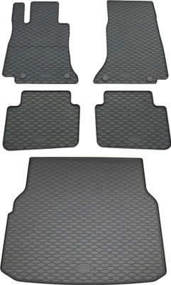 Produktbild von Rigum Gummi Fußmatten + Kofferraumwanne im Set für Mercedes C-Klasse S206 Kombi
