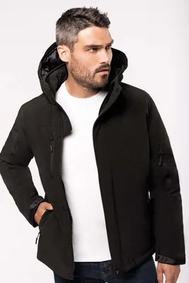 Zdjęcie produktu dla Parka męska Kariban softshell ocieplana z kapturem