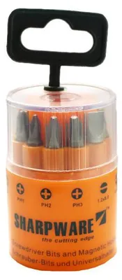 Produktbild von Set mit 9 Biteinsatz 1/4 Gespalten Phillips Pozi