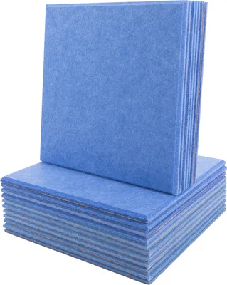 Zdjęcie produktu dla 18 sztuk samoprzylepnych paneli akustycznych o wysokiej gęstości dekoracja ścienna niebieska 30 * 30 cm