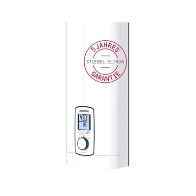 Produktbild von STIEBEL ELTRON DHE 18/21/24 Elektronisch geregelter Durchlauferhitzer, umschaltbar, ECO-Modus, hinterleuchtetes Multifunktionsdisplay, 2 Memory Tasten, gradgenaue Wunschtemperatur, 400V, 202656