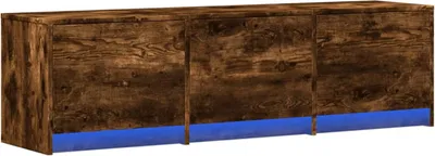 Image de Maison Exclusive - Meuble TV en chêne fumé 140 x 34 x 40 cm, aggloméré