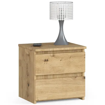 Produktbild von Nachttisch Kommode Wohnzimmer Schlafzimmer mit 2 Schubladen B40 x H40 x T35 cm Artisan