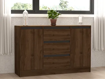 Immagine prodotto di Skye Decor, Onat - Noce, Antracite, Consolle, 100 % PANNELLI DI PARTICELLE RIVESTITI IN MELAMMINA, Noce, 140 x 40 x 90 cm