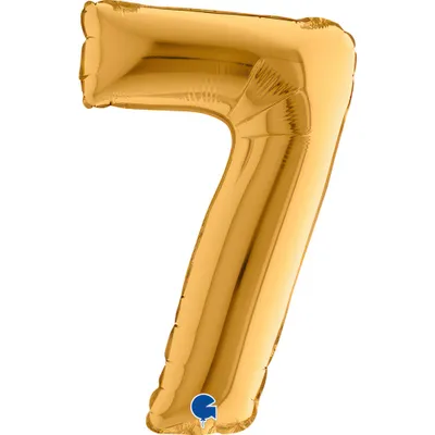 Image de Ballon en forme de chiffre "14" (36 cm de diamètre), couleur or, modèle n°7