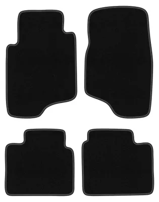 Produktbild von Velours-Fußmatten für Mitsubishi Pajero II 1991-1999 (Geländewagen) – 4-tlg, Schwarz, passgenau – Wielganizator BASIC