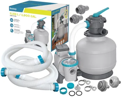 Zdjęcie produktu dla Zestaw z filtrem piaskowym Bestway 11355 l/h – filtr basenowy, pompa do filtra piaskowego, timer 58486