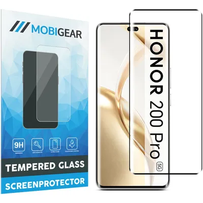 Produktbild von Mobigear Premium  HONOR 200 Pro Panzerglas Gehärtetes Glas Displayschutz - Hüllenfreundlich - Schwarz