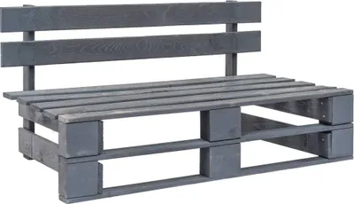 Produktbild von vidaXL Outdoor-Mittelsofa Paletten Imprägniertes Kiefernholz Grau