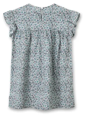 Produktbild von Sanetta Pure Mädchen-Kleid kurzarm blau Blumen 140