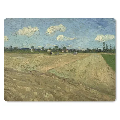 Produktbild von MuchoWow® Mauspad Mousepad Gepflügte Felder - Vincent van Gogh 40x30 cm - Mousepads - Maus Mat - Pad - Mausunterlage - Anti Rutsch