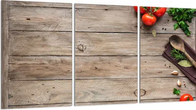 Produktbild von Herdabdeckplatten 3 teilig 30x52 Glaskeramikkochfeld Abdeckung Glas, Holz Tomaten