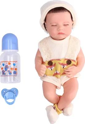 Obrázek produktu pro 12 palcová silikonová panenka Lifelike Eye Closed Emulational Newborn Baby Dolls Omyvatelné