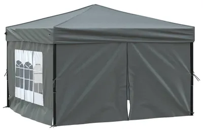 Immagine prodotto di vidaXL Tenda pieghevole per feste con pareti laterali antracite 3x3 m