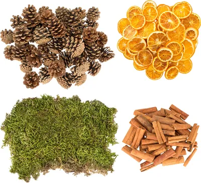 Weihnachtsdeko-Mix mittel, Orangen, Zimt, Zapfen