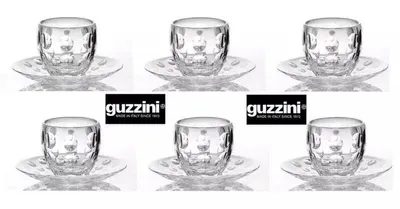 Produktbild von 6 x Espressoglas mit Untersetzer 110ml Borosilikatglas 60cm GUZZINI VENICE