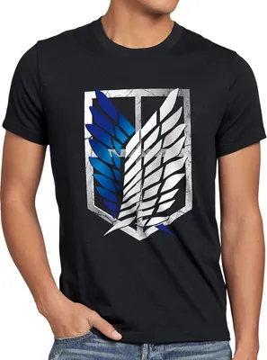 Produktbild von A.N.T. Titan Aufklärungstruppe Wappen AoT Herren T-Shirt on Attack