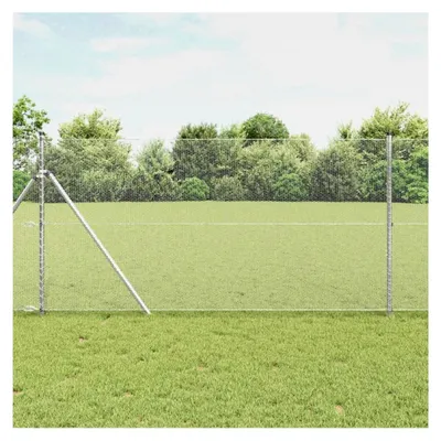 Produktbild von Zaunpfosten Silber 10 x 1 m (13 mm Maschen) Stahl Gartenzaun für Hundezaun, Weidezaun, Gartenzaun und Hühnerzaun